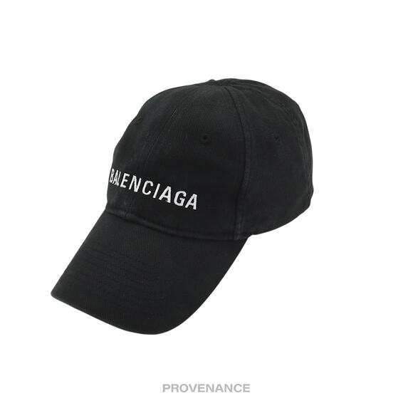 🔴 Balenciaga Embroidered Logo Cap - Washed Black - Picture 2 of 10